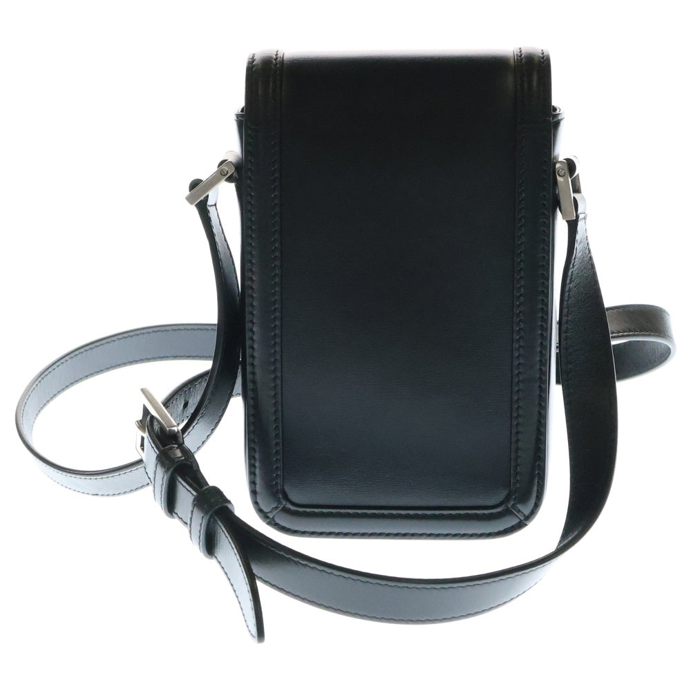 SAINT LAURENT PARIS(サンローランパリ) ソルフェリーノ ミニ ショルダーバッグ ミニバッグ フォンショルダー ブラック シルバー金具 レザー 753963