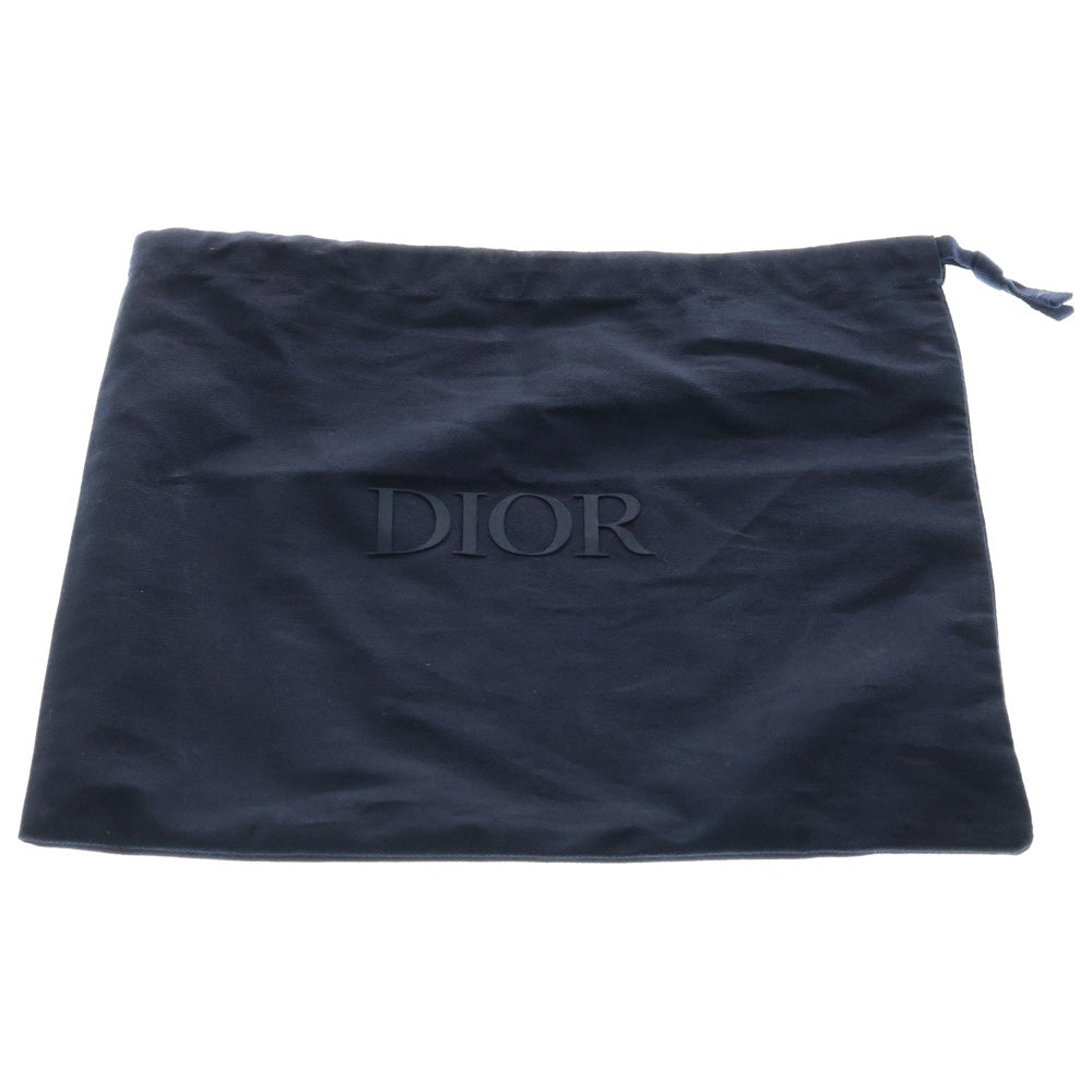 Christian Dior(クリスチャンディオール) ショルダーバッグ ストラップ ジップポーチ ネイビー ジャガード オブリーク