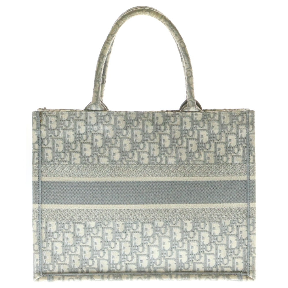 Christian Dior(クリスチャンディオール) オブリーク ブックトート ミディアム グレー ジャガード キャンバス トートバッグ ハンドバッグ