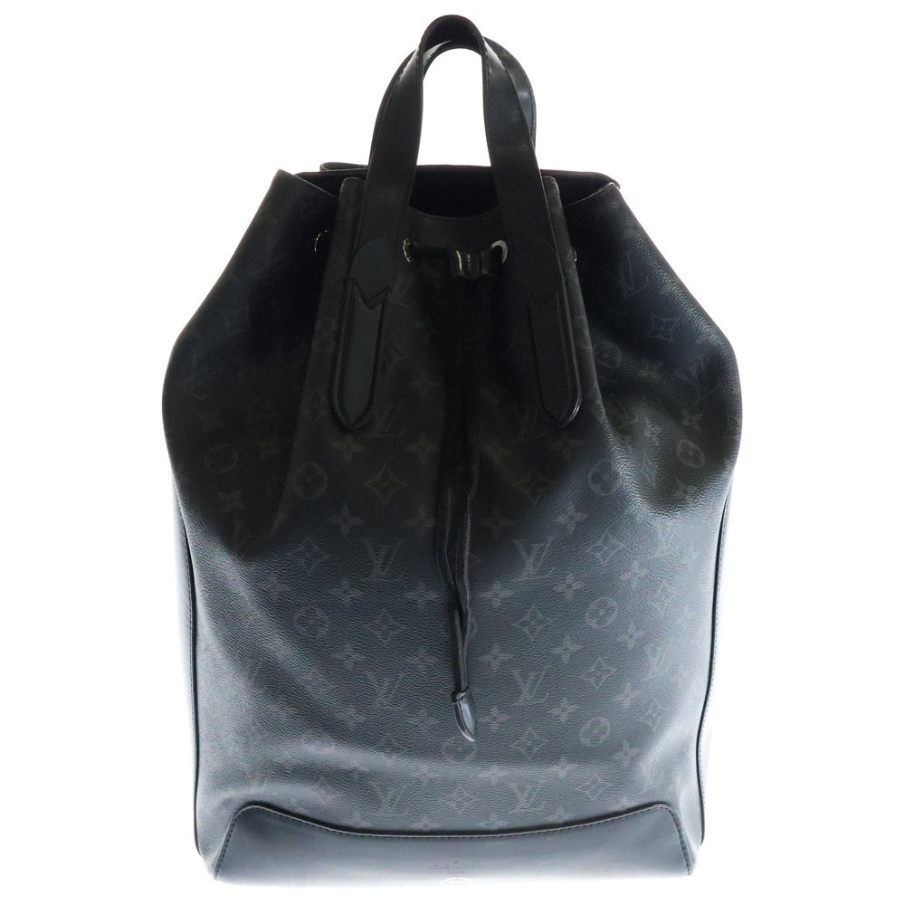LOUIS VUITTON(ルイヴィトン) モノグラムエクリプス フラグメント バックパック リュックサック エクスプローラー ブラック レザー×PVC シルバー金具 M43275