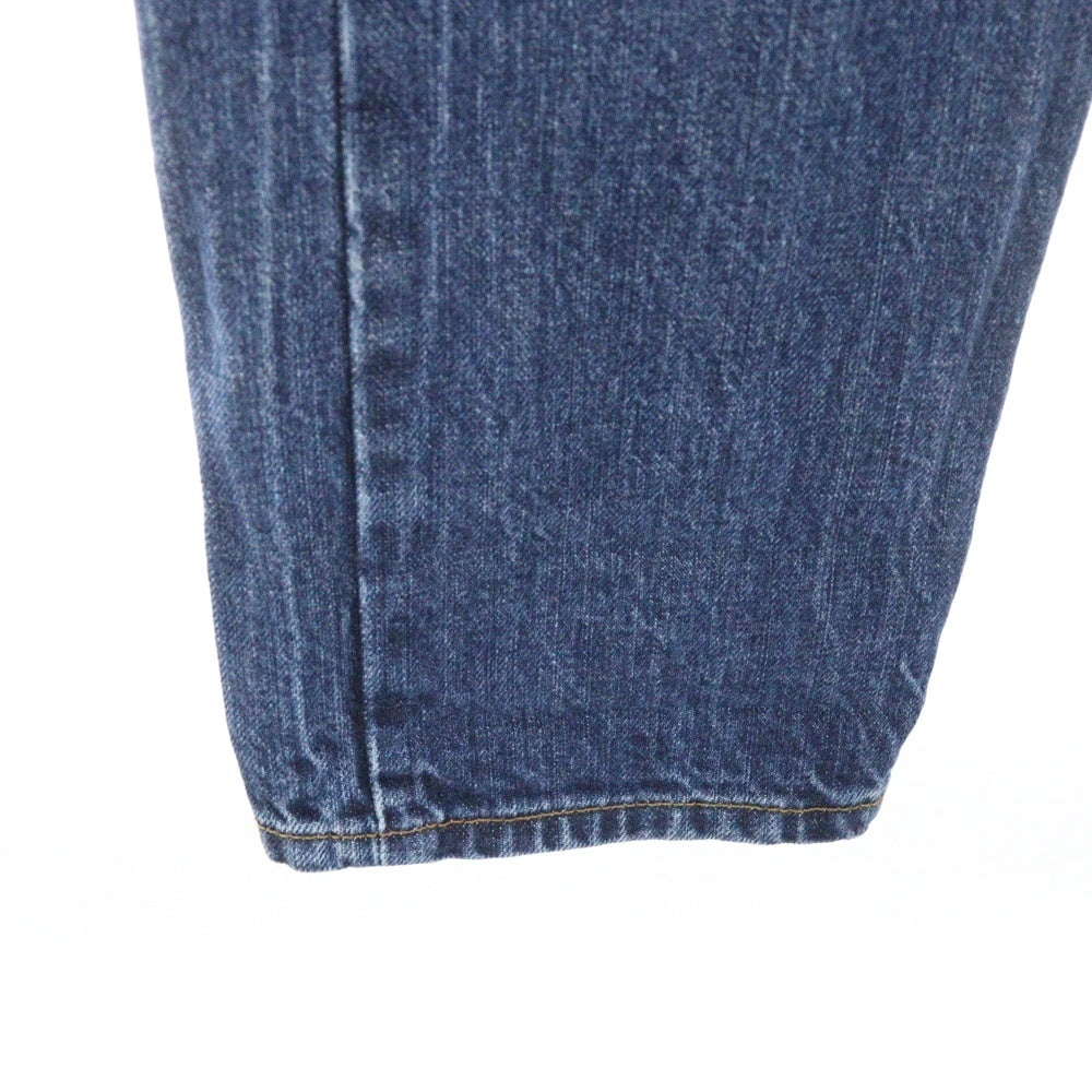 MONCLER(モンクレール) 18AW ×FRAGMENT フラグメント ユーズド加工 ロゴ刺繍 テーパードデニムパンツ ジーンズ インディゴ D209U1200130 549XB