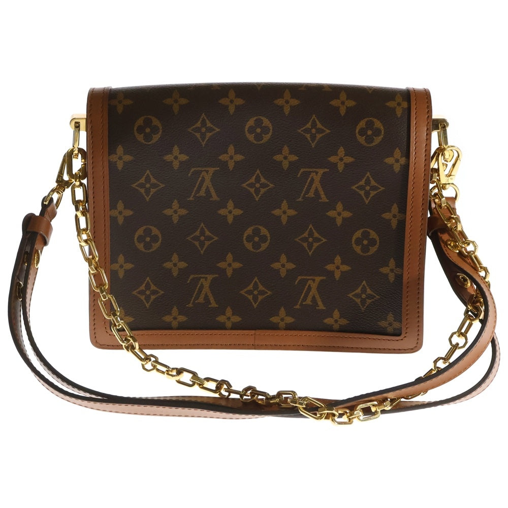 LOUIS VUITTON(ルイヴィトン) モノグラムリバース ドーフィーMM レザーチェーンハンドバッグ ブラウン レディース M45958