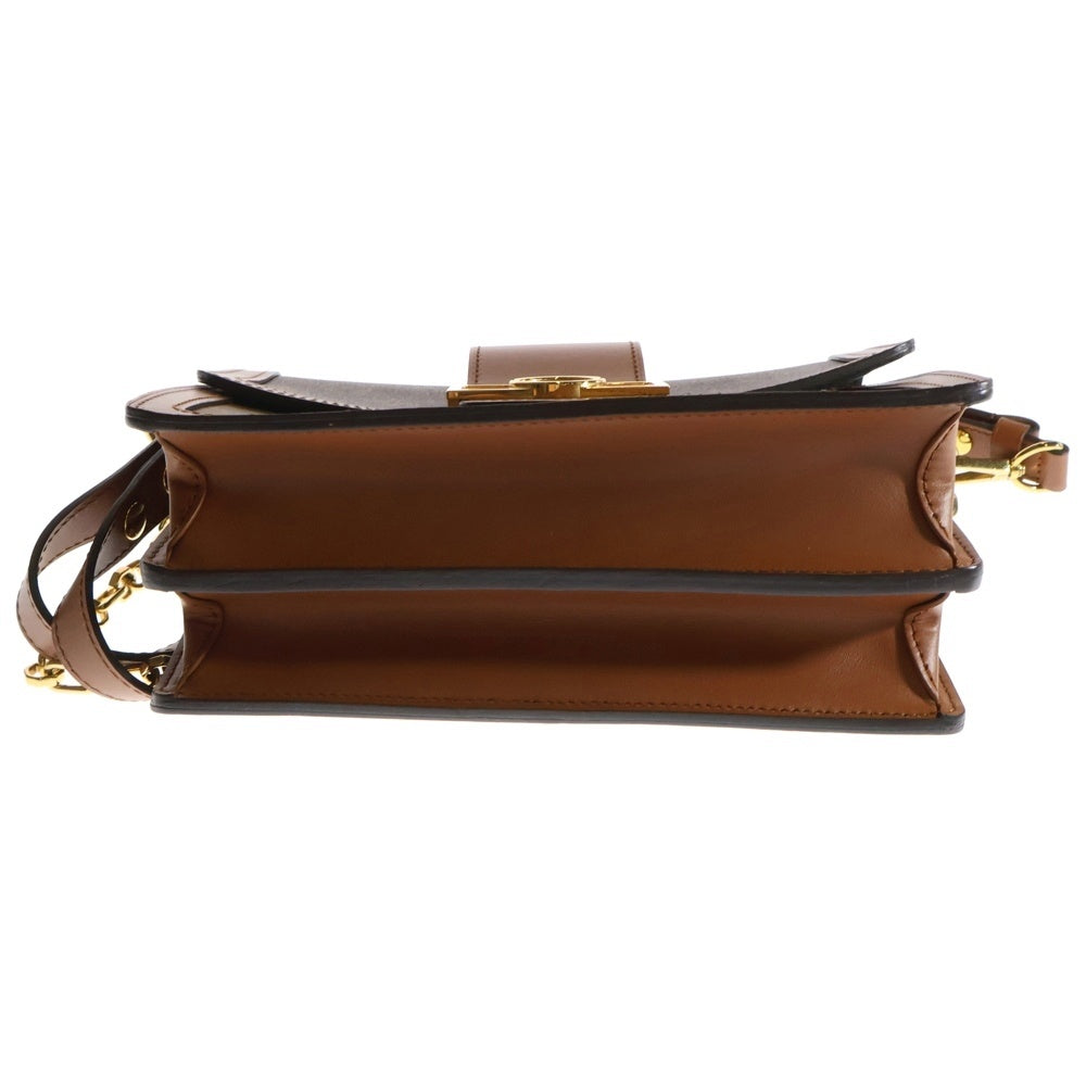 LOUIS VUITTON(ルイヴィトン) モノグラムリバース ドーフィーMM レザーチェーンハンドバッグ ブラウン レディース M45958