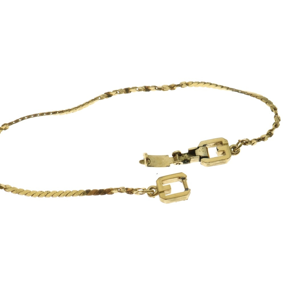 美品　ジバンシー　ゴールド ツイストチェーン ブレスレット アクセサリー　ロゴ 正規品】ジバンシィ ツイストチェーン デザインブレスレット