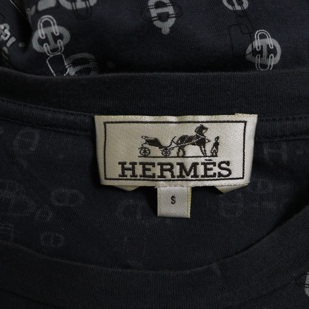 HERMES(エルメス) シェーヌダンクル 総柄プリント クルーネック