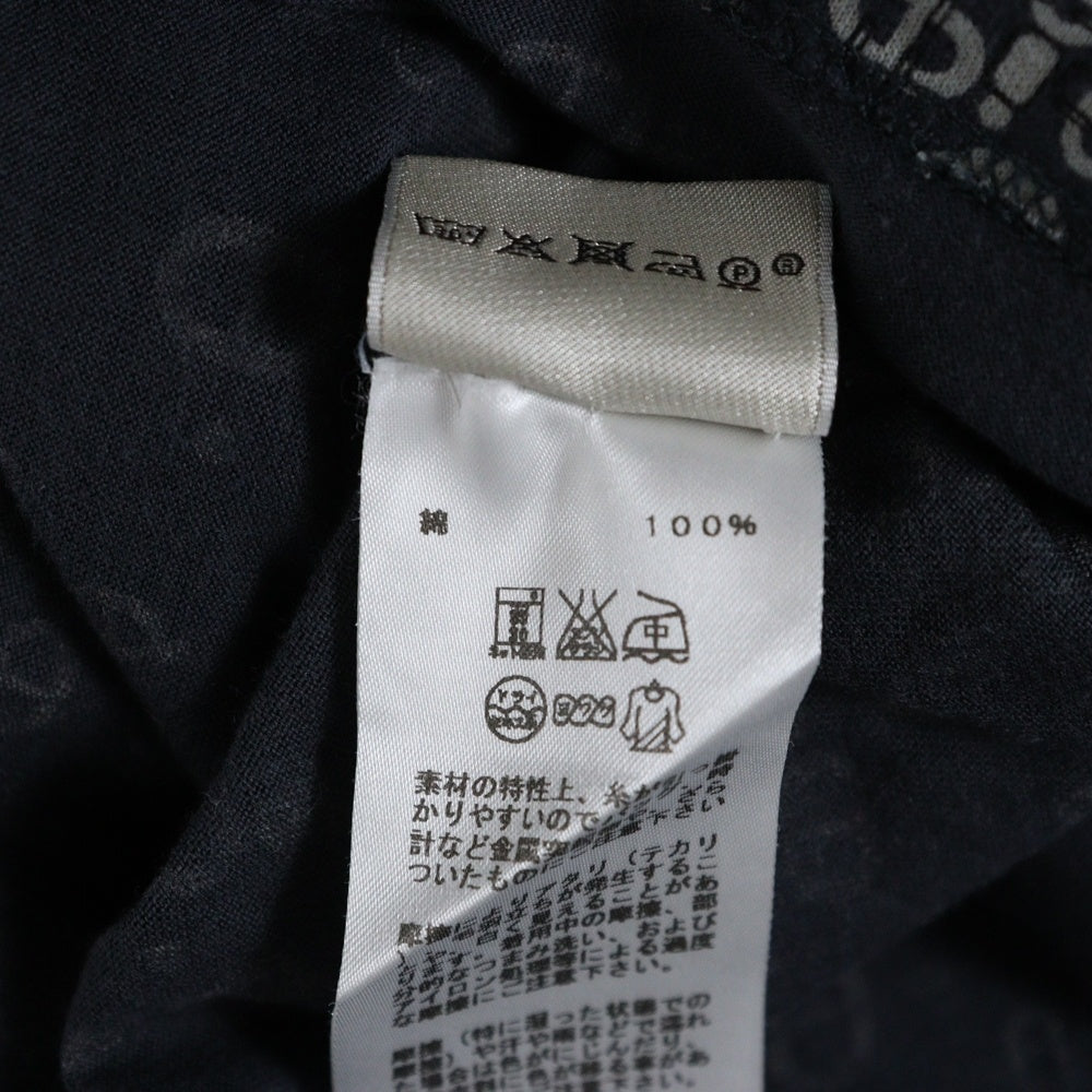 HERMES(エルメス) シェーヌダンクル 総柄プリント クルーネック 半袖Tシャツ カットソー グレー