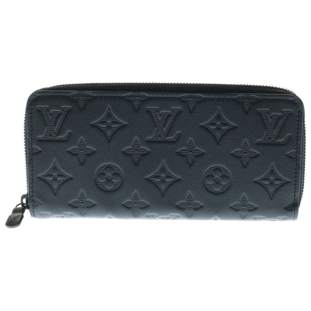 LOUIS VUITTON(ルイヴィトン) ジッピーウォレット ホリゾンタル モノグラム シャドウ ノワール レザー ロングウォレット 長財布 ブラック M80333