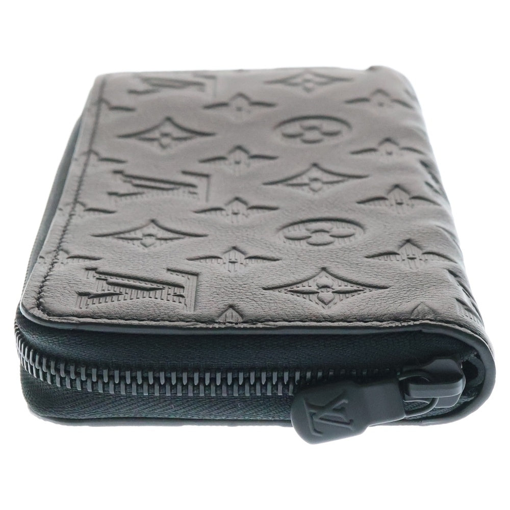 LOUIS VUITTON(ルイヴィトン) ジッピーウォレット ホリゾンタル モノグラム シャドウ ノワール レザー ロングウォレット 長財布 ブラック M80333
