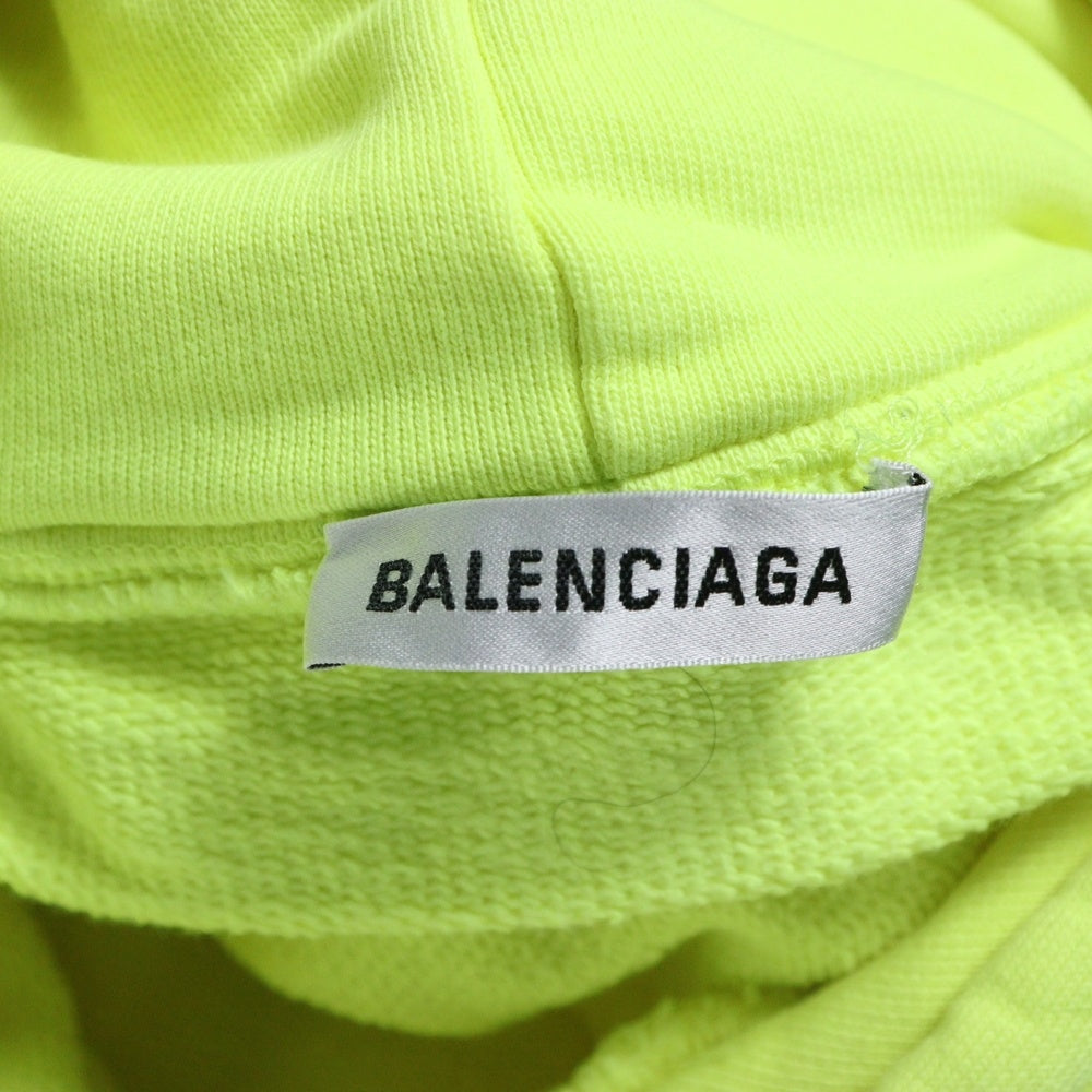 BALENCIAGA(バレンシアガ) 19AW フロントBB ロゴプリント長袖パーカー オーバーサイズ フーディー イエロー