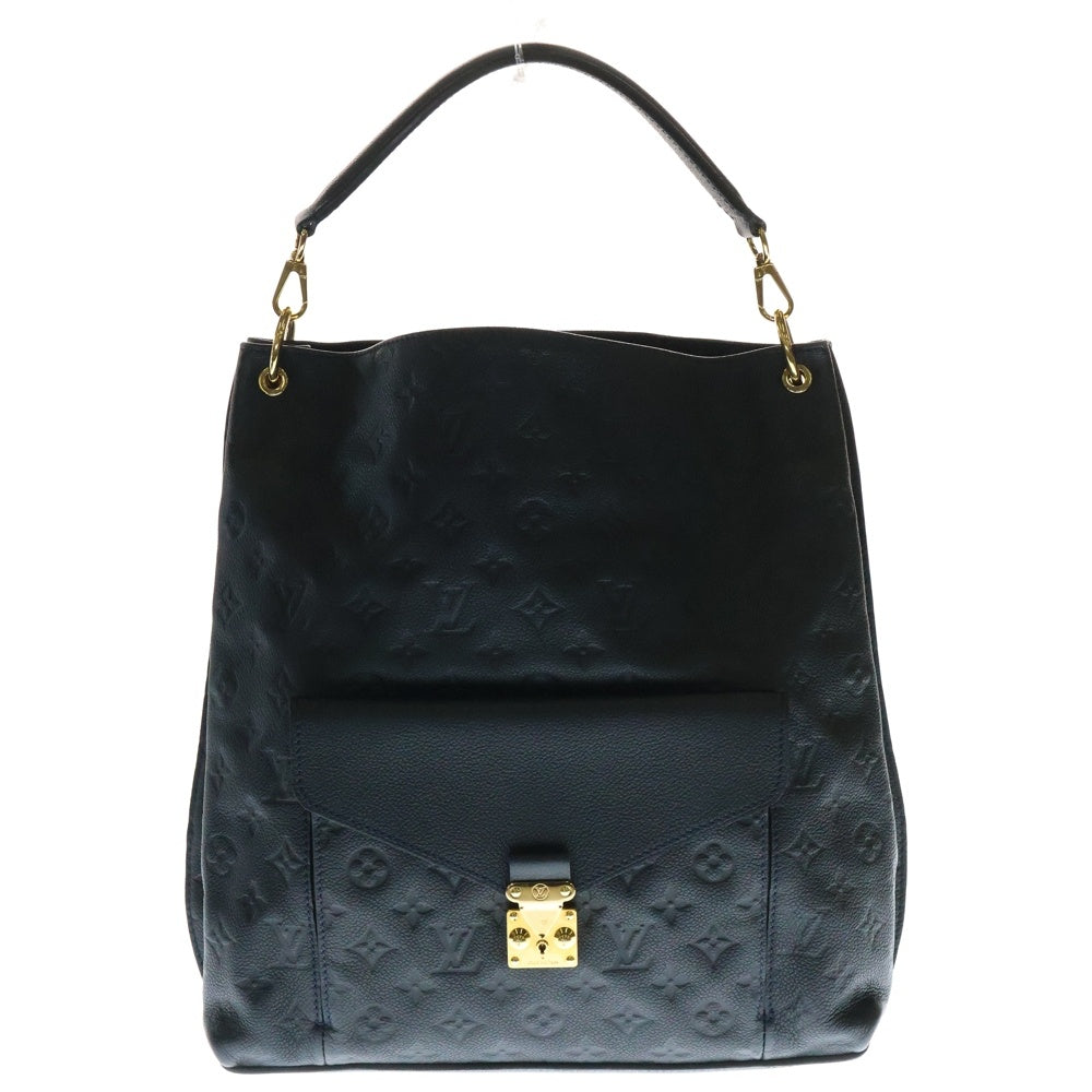 LOUIS VUITTON(ルイヴィトン) メティス モノグラム アンプラント ノワール レザー 2WAY ハンド ショルダーバッグ ゴールド金具 ブラック M40810