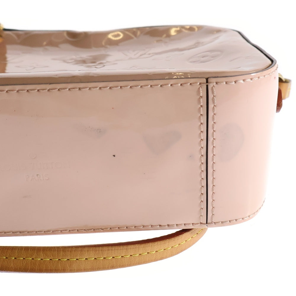 LOUIS VUITTON(ルイヴィトン) ヴェルニ サンタモニカ ショルダーバッグ ミニバッグ ピンク×ブラウン パテント レザー ゴールド金具 M90371