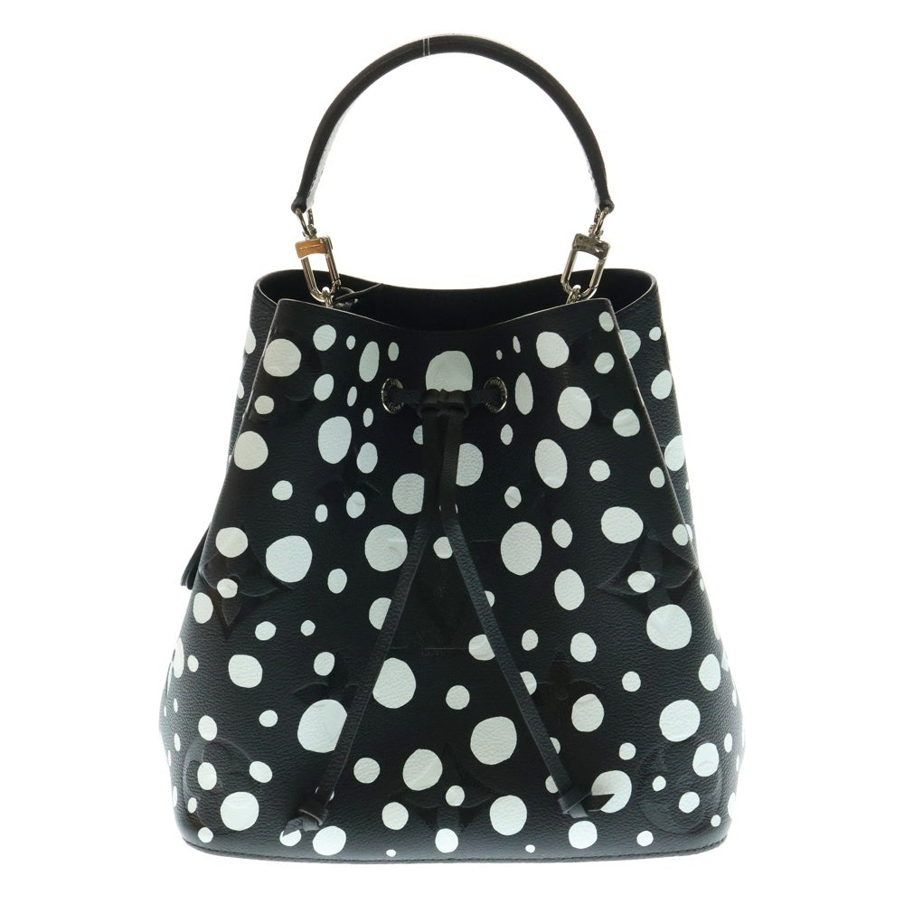 LOUIS VUITTON(ルイヴィトン) ×草間彌生 YK ネオノエMM モノグラム アンプラント ノワール 2WAY ハンド ショルダーバッグ シルバー金具 ブラック/ホワイト M21753