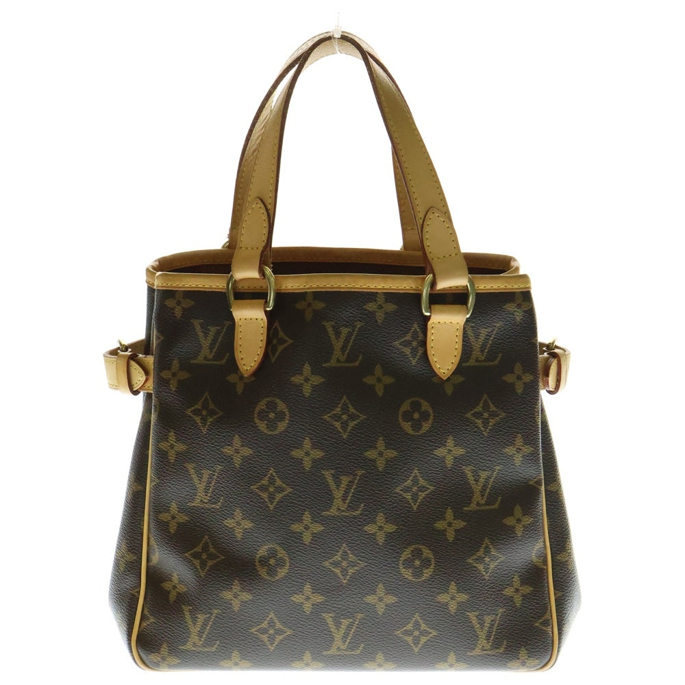LOUIS VUITTON(ルイヴィトン) モノグラム バティニョール トートバッグ ハンドバッグ ブラウン ゴールド金具 レザー×PVC M51156