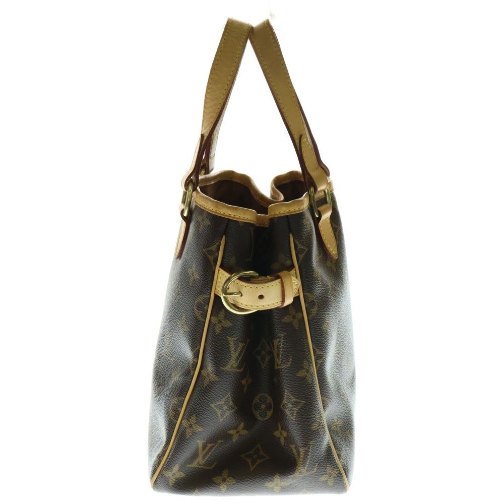 LOUIS VUITTON(ルイヴィトン) モノグラム バティニョール トートバッグ ハンドバッグ ブラウン ゴールド金具 レザー×PVC M51156