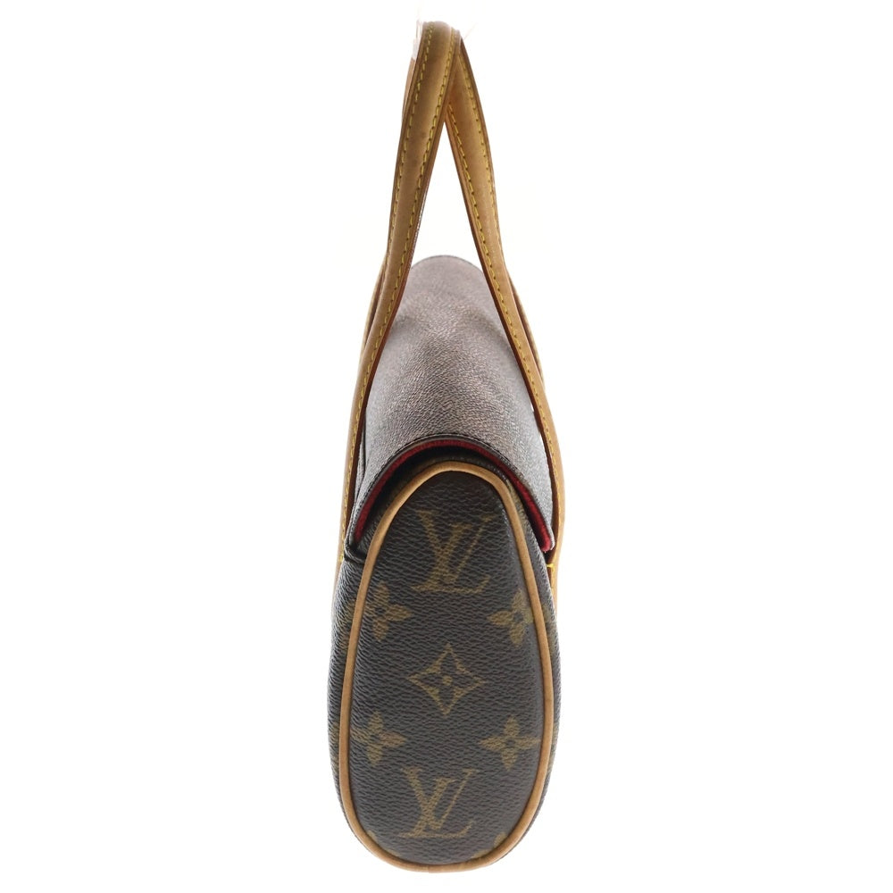 LOUIS VUITTON(ルイヴィトン) ソナチネ モノグラム PVC レザー ハンドバッグ ゴールド金具 ブラウン M51902