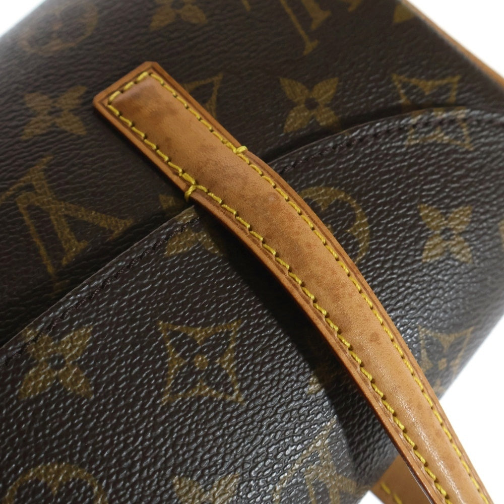 LOUIS VUITTON(ルイヴィトン) ソナチネ モノグラム PVC レザー ハンドバッグ ゴールド金具 ブラウン M51902