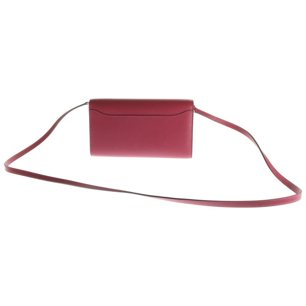 HERMES(エルメス) コンスタンストゥーゴー エプソン レザーロングウォレット 長財布 ショルダーバッグ ルビー レディース B刻印