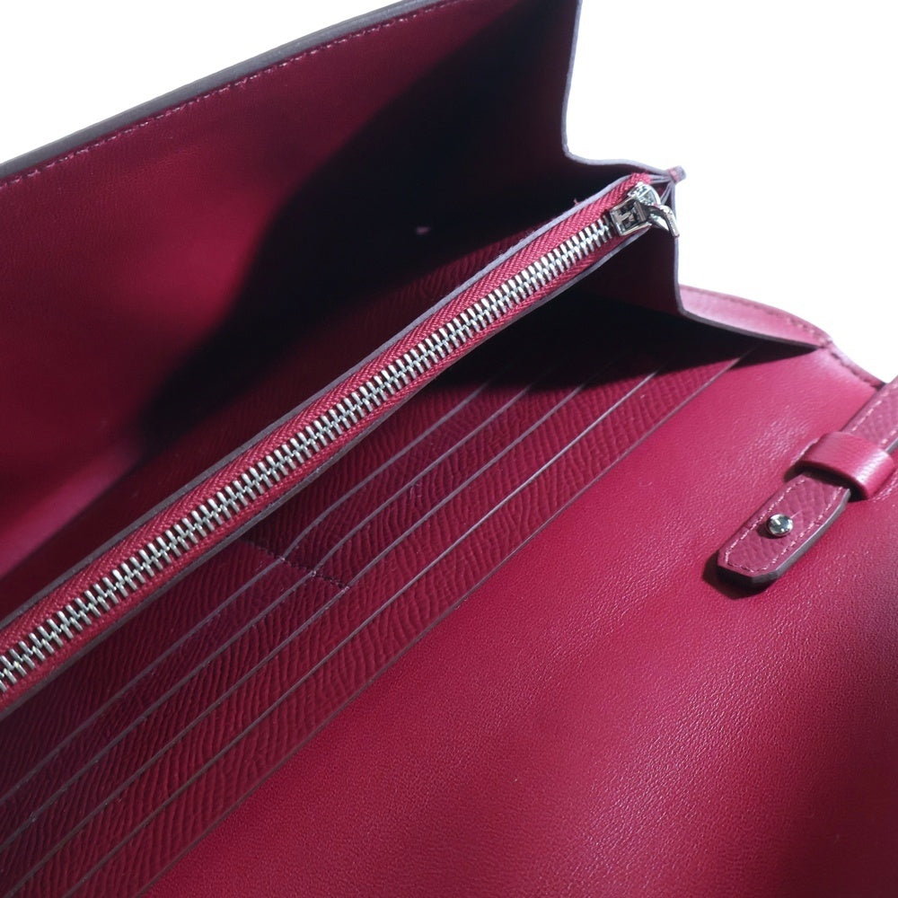 HERMES(エルメス) コンスタンストゥーゴー エプソン レザーロングウォレット 長財布 ショルダーバッグ ルビー レディース B刻印