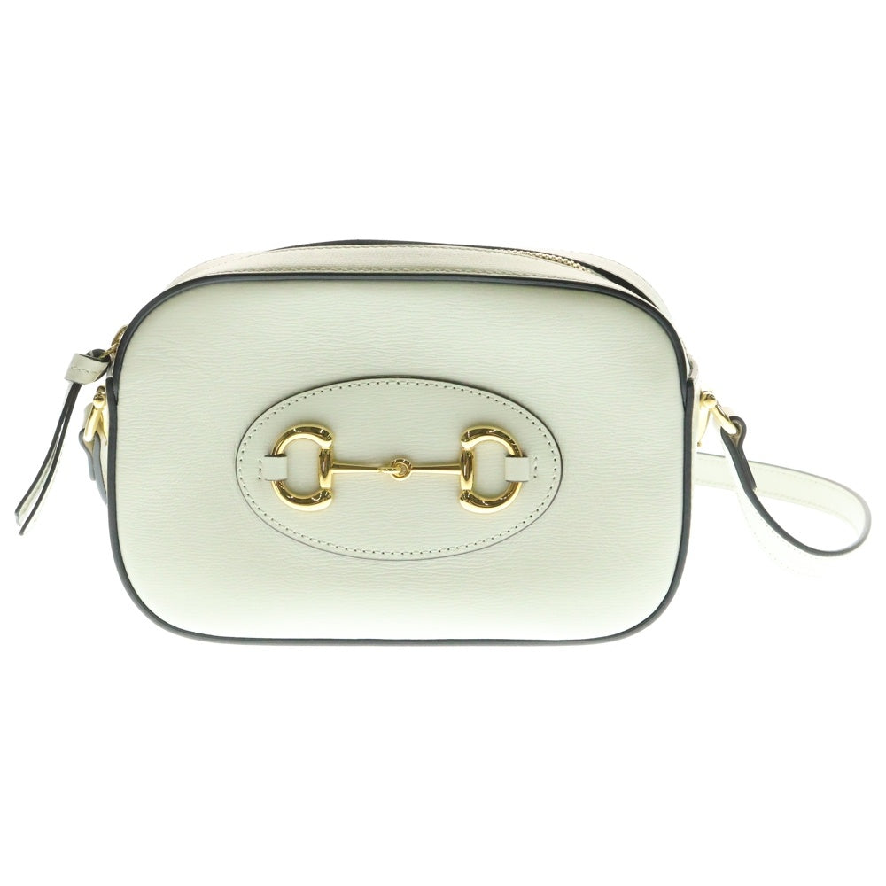 GUCCI(グッチ) ホースビット1955 ショルダーバッグ ホワイト ゴールド金具 レザー 760196