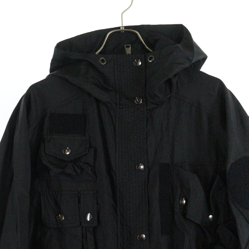 DIESEL(ディーゼル) G-NEVA マルチポケット ナイロン フーデッド ジップアップ ジャケット ブラック 0GBBE