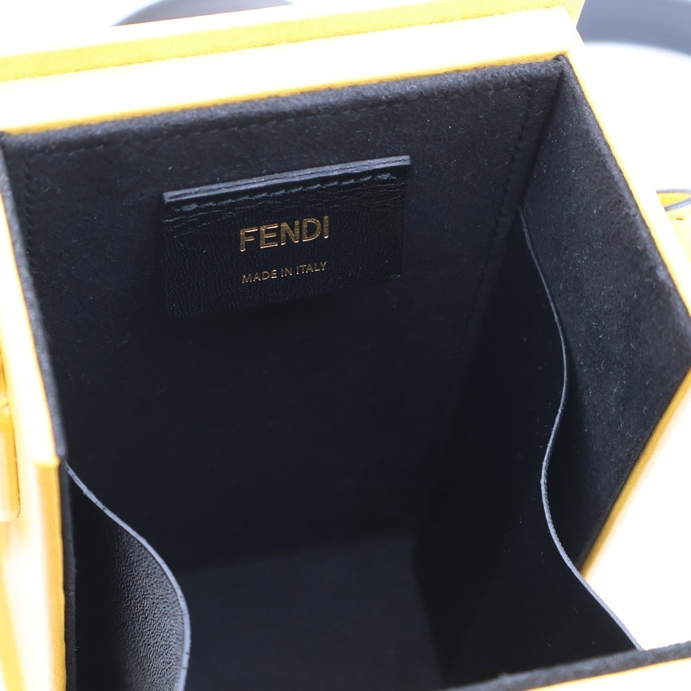 FENDI(フェンディ) ロゴ ボックス レザーショルダーバッグ