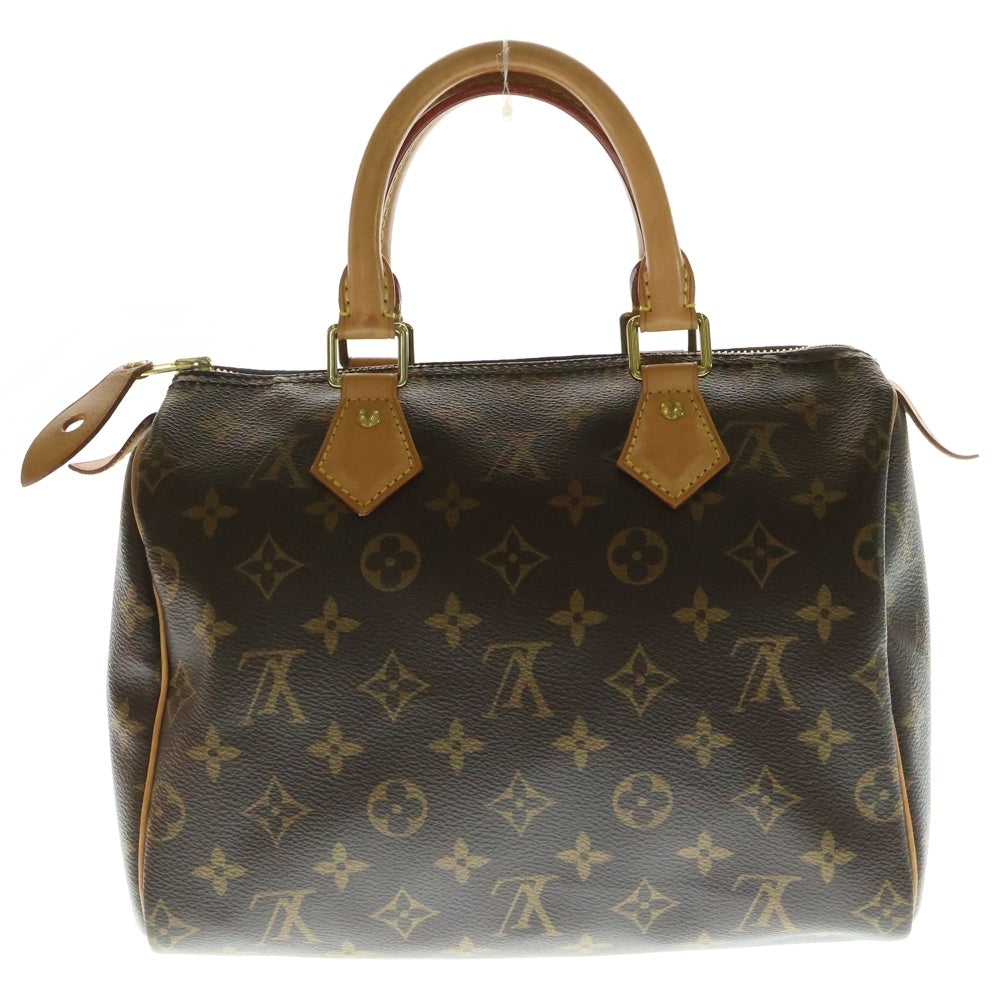 LOUIS VUITTON(ルイヴィトン) スピーディ25 モノグラム PVC レザー ハンド ボストンバッグ ゴールド金具 ブラウン M41528