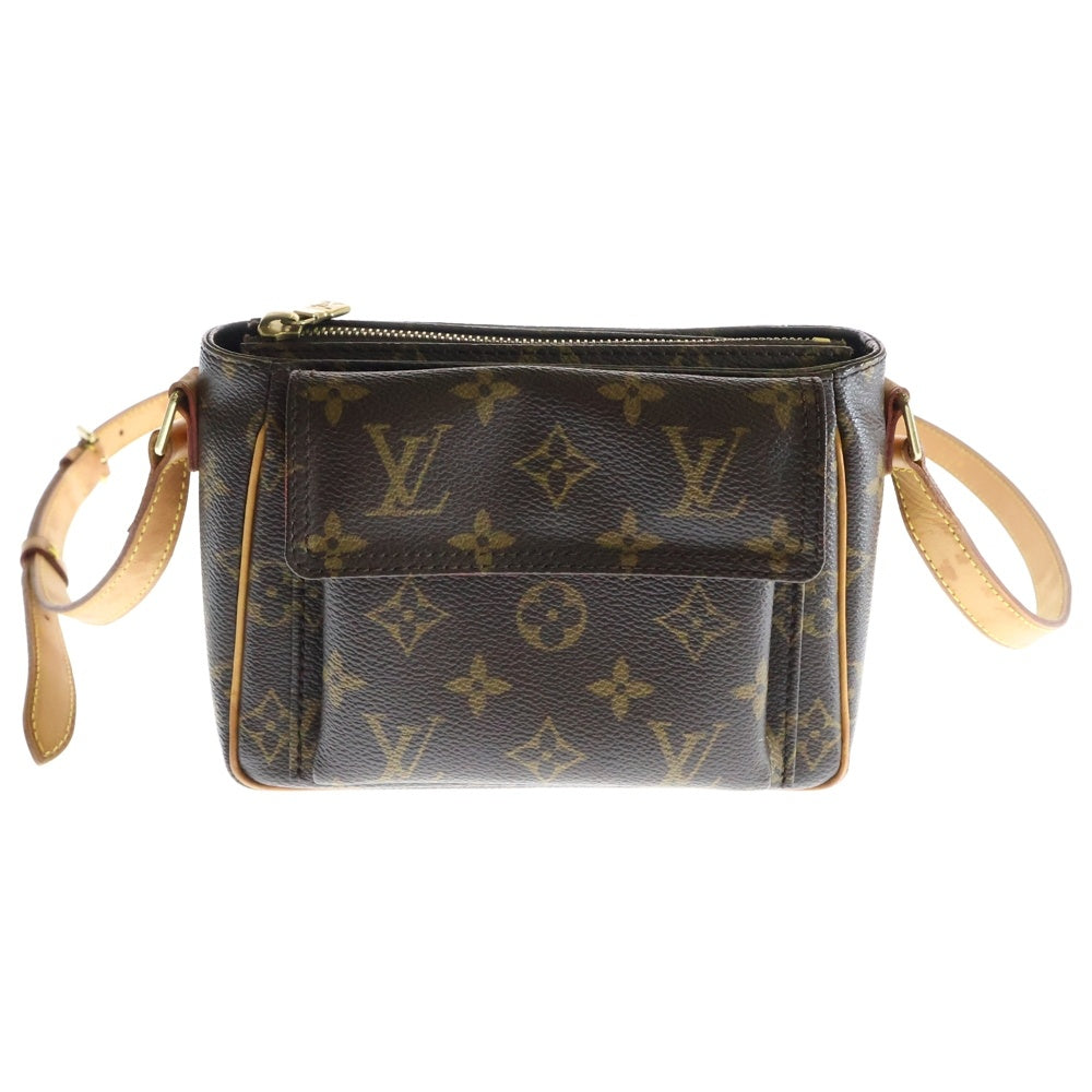 LOUIS VUITTON(ルイヴィトン) モノグラム ヴィバ シテ PM ショルダーバック ミニバッグ ゴールド金具 ブラウン レザー×PVC M51165