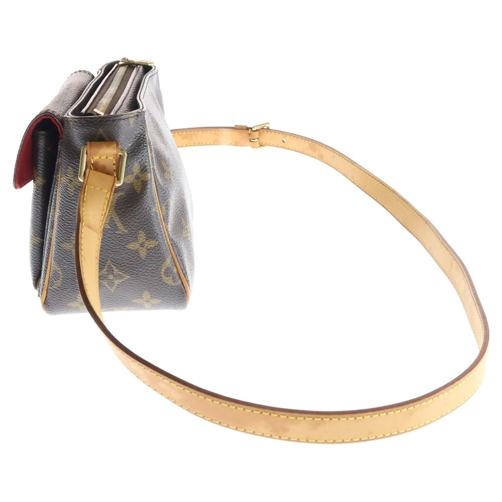 LOUIS VUITTON(ルイヴィトン) モノグラム ヴィバ シテ PM ショルダーバック ミニバッグ ゴールド金具 ブラウン レザー×PVC M51165