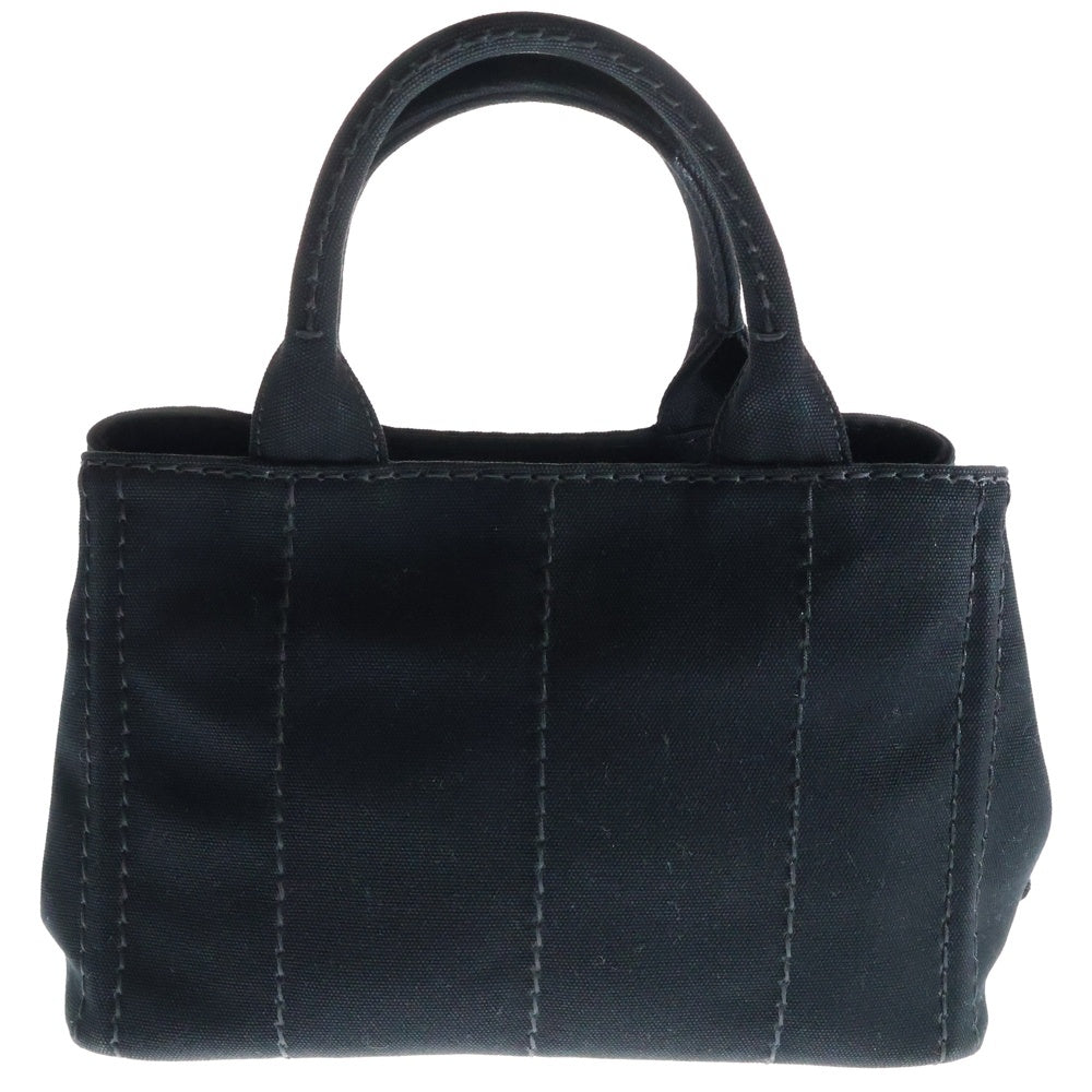 PRADA(プラダ) カナパ ミニ 2WAYトートバッグ ハンドバッグ ショルダーバッグ ブラック キャンバス ゴールド金具 1BG439