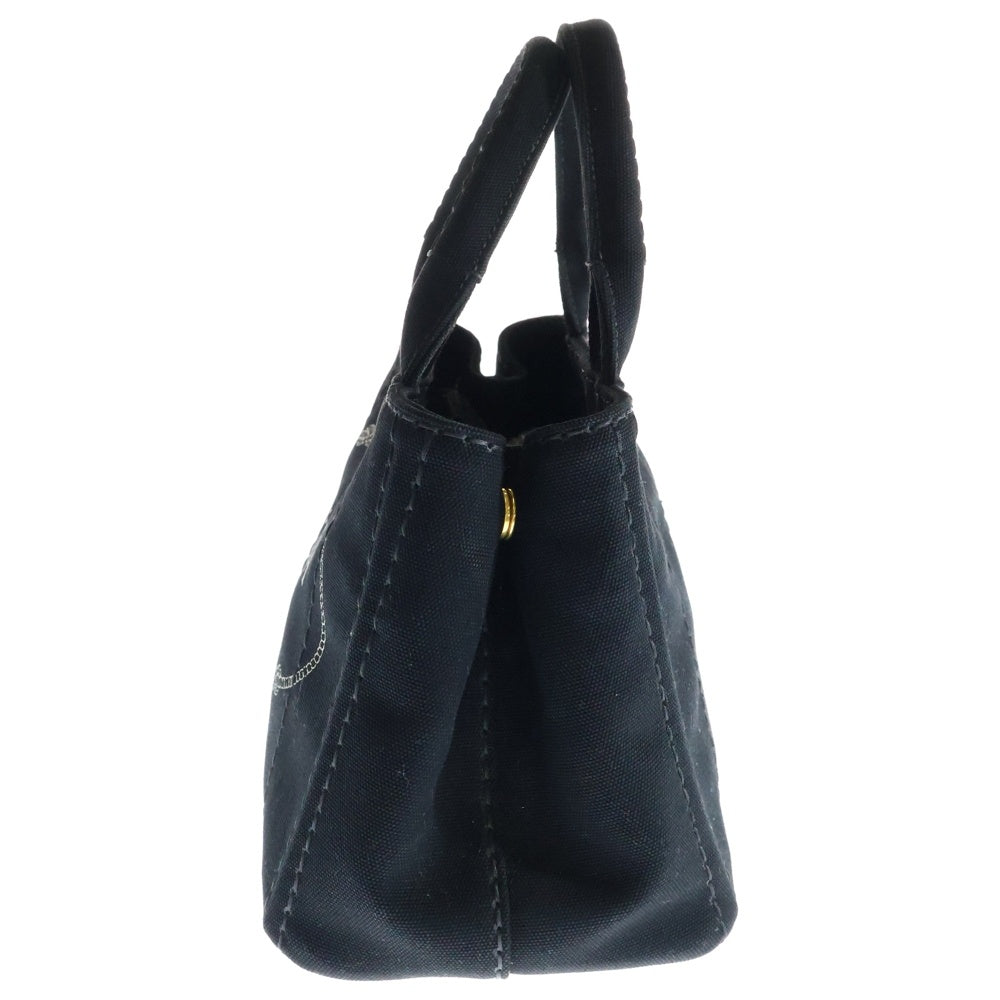 PRADA(プラダ) カナパ ミニ 2WAYトートバッグ ハンドバッグ ショルダーバッグ ブラック キャンバス ゴールド金具 1BG439