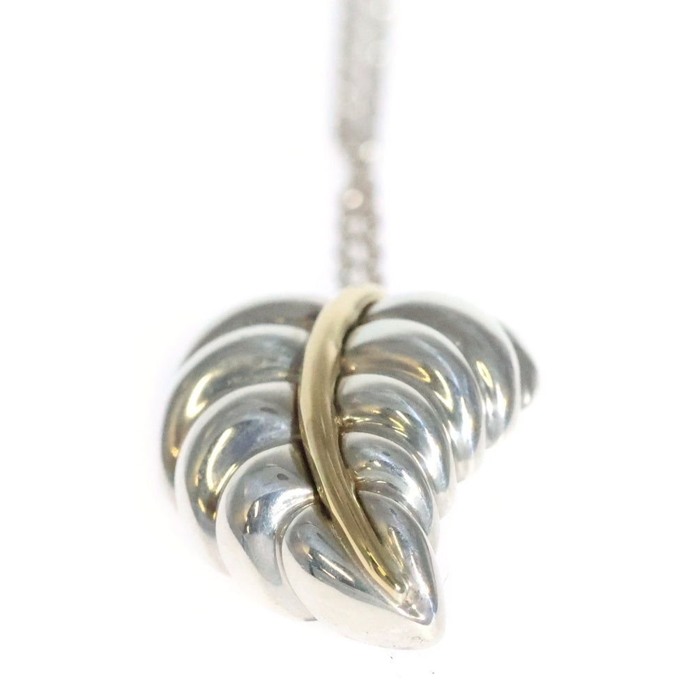 TIFFANY&Co(ティファニー) リーフネックレス ペンダント チェーン シルバー×ゴールド