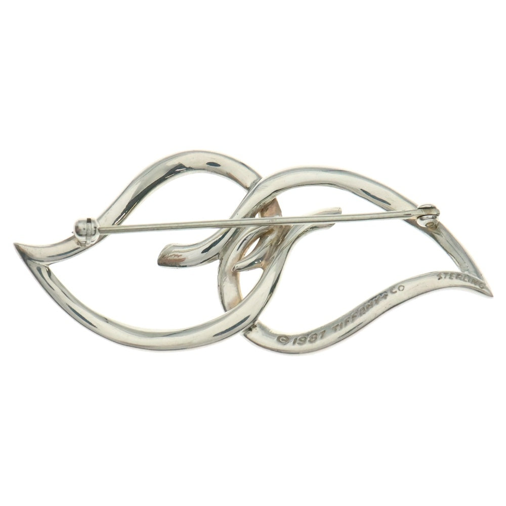 TIFFANY&Co(ティファニー) ダブルリーフ ブローチ ピンバッジ シルバー