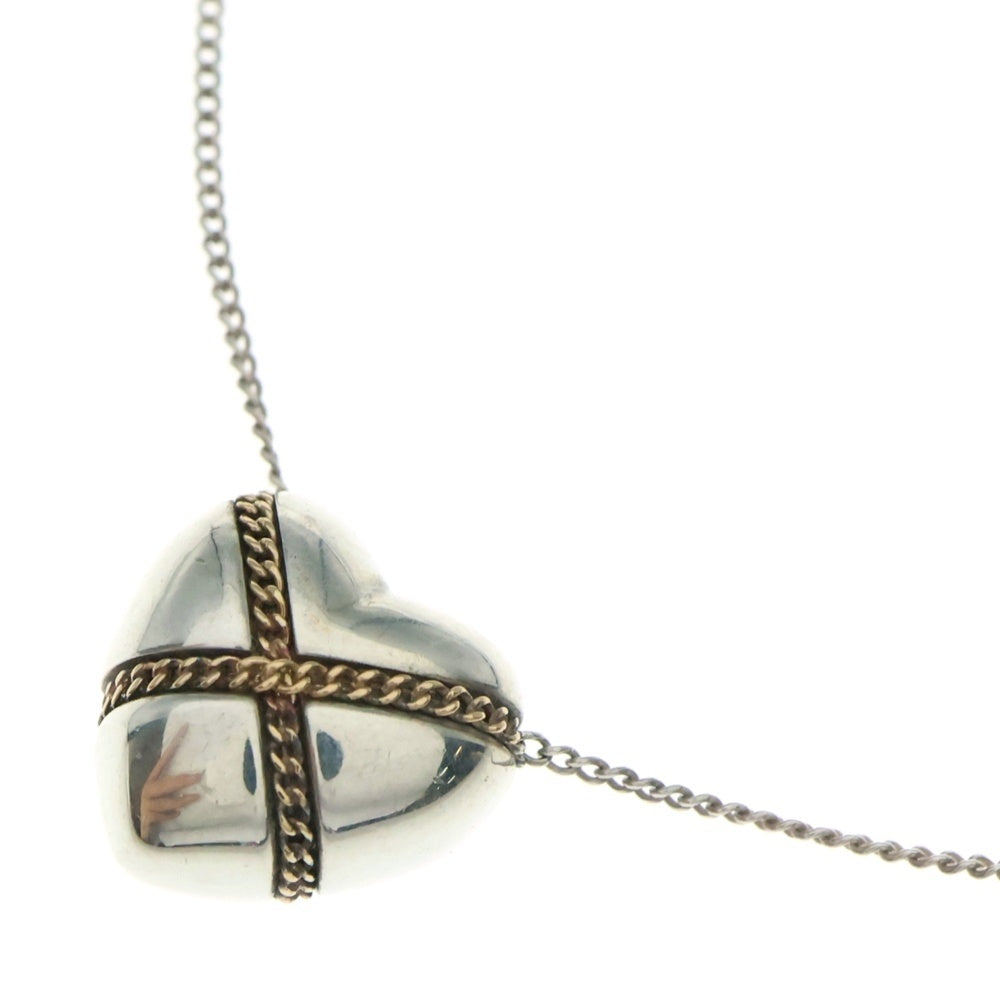 TIFFANY&Co(ティファニー) チェーンクロスハート ネックレス ペンダント チェーン シルバー×ゴールド