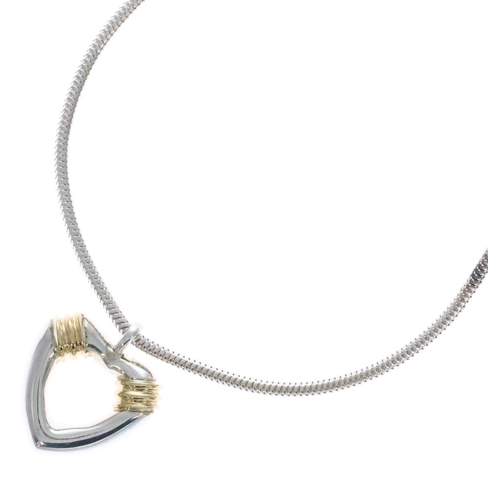 TIFFANY&Co(ティファニー) ハートコンビ ネックレス ペンダント スネークチェーン シルバー×ゴールド