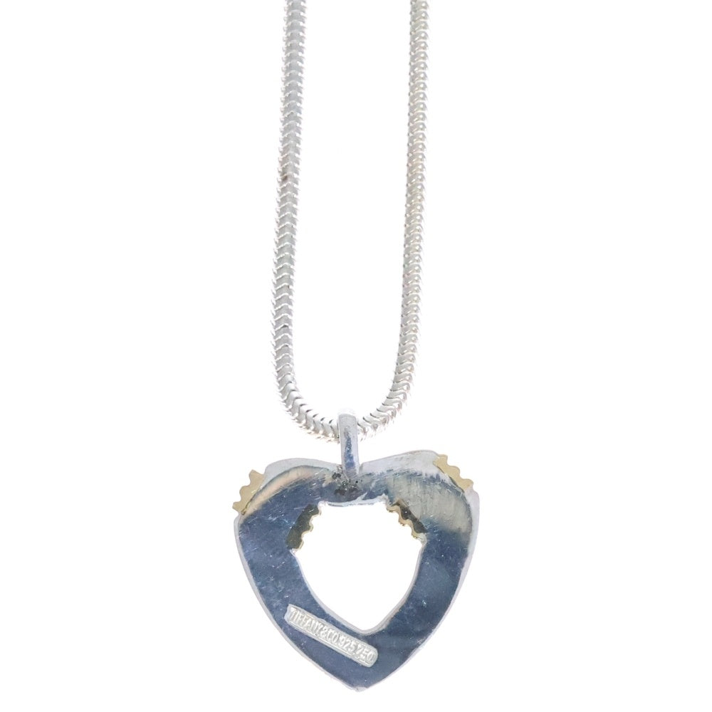 TIFFANY&Co(ティファニー) ハートコンビ ネックレス ペンダント スネークチェーン シルバー×ゴールド