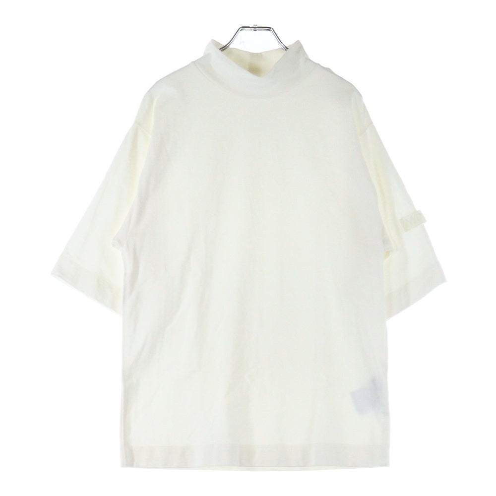MONCLER(モンクレール) 20AW テープロゴ モックネック オーバーサイズ 半袖Tシャツ カットソー ホワイト F20948F70300 V8175