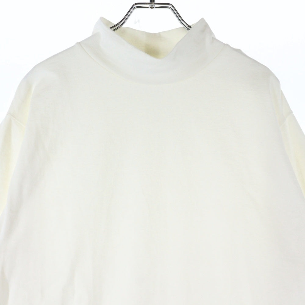 MONCLER(モンクレール) 20AW テープロゴ モックネック オーバーサイズ 半袖Tシャツ カットソー ホワイト F20948F70300 V8175