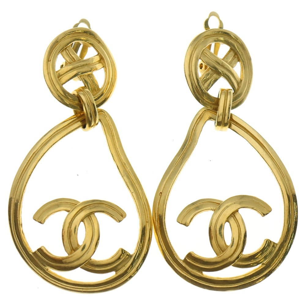 CHANEL(シャネル) ココマーク ティアドロップ イヤリング 96P ゴールド GP レディース