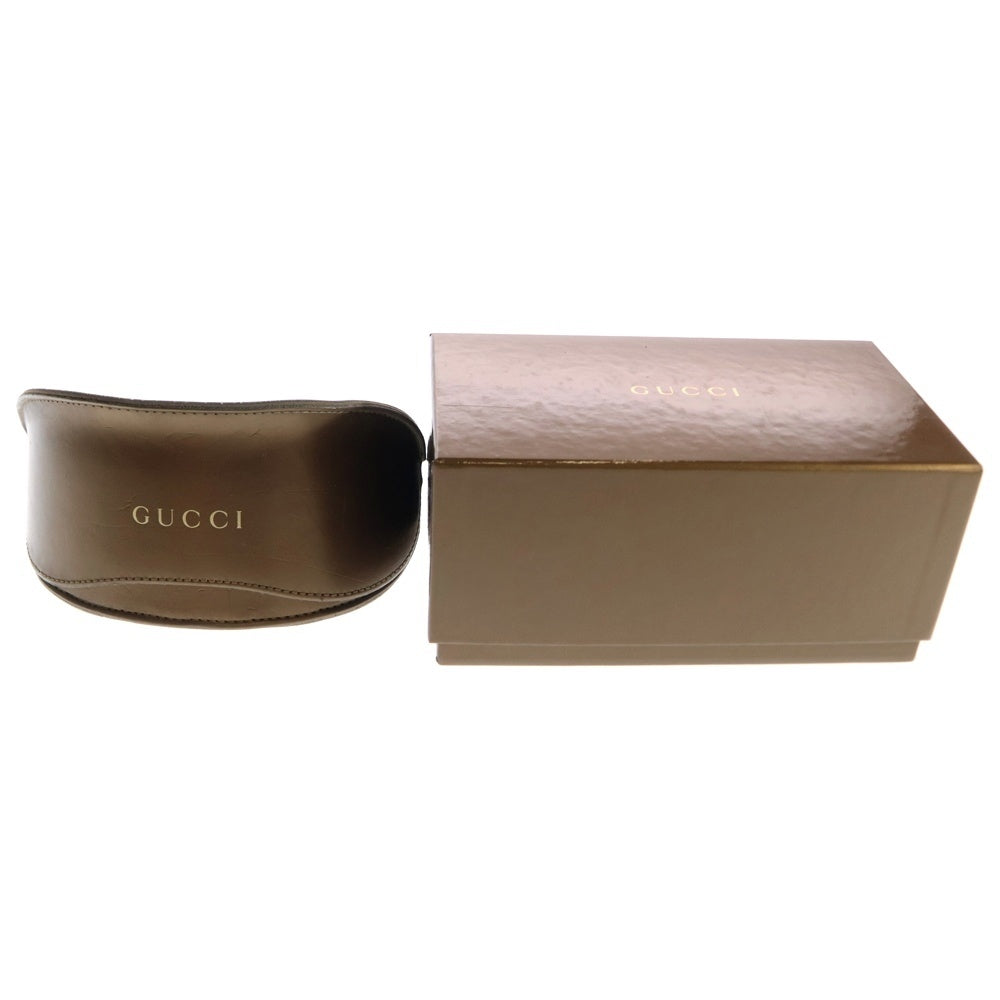 GUCCI(グッチ) GGロゴテンプル クリアレンズサングラス アイウェア ピンク/ブラウン レディース