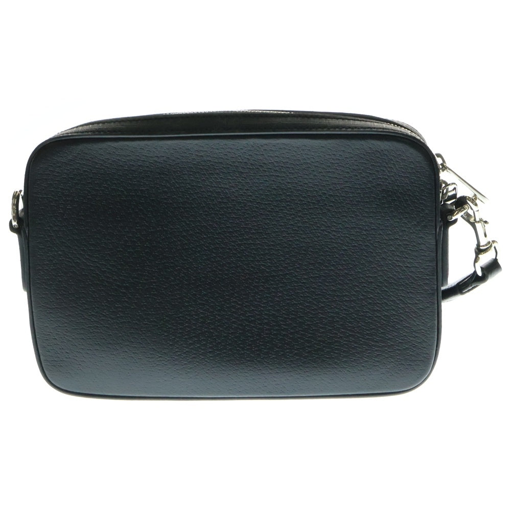 GUCCI(グッチ) GGスプリーム スモール クロスボディバッグ ショルダーバッグ ブラック シルバー金具 レザー 795465
