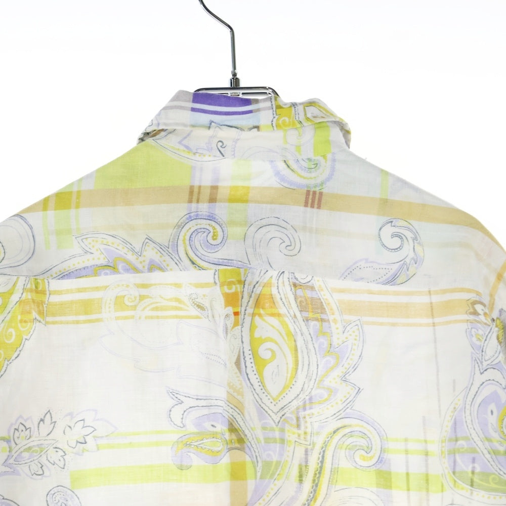 ETRO(エトロ) ペイズリー総柄 リネン ロングスリーブ 長袖 シャツ