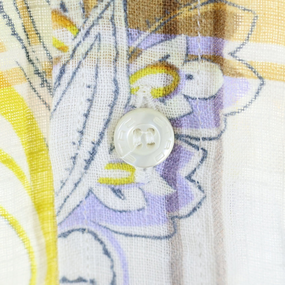 ETRO(エトロ) ペイズリー総柄 リネン ロングスリーブ 長袖 シャツ