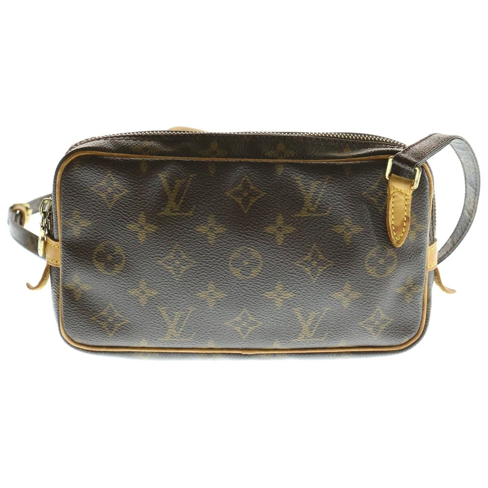 LOUIS VUITTON(ルイヴィトン) ポシェット マルリーバンドリエール モノグラム PVC レザー ショルダーバッグ ゴールド金具 ブラウン M51828