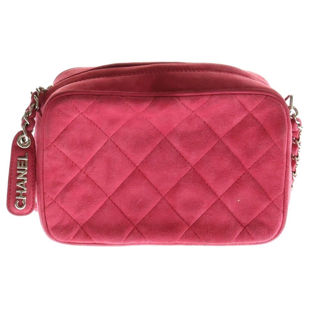 CHANEL(シャネル) ココマーク マトラッセ スエードチェーンショルダーバッグ ピンク レディース