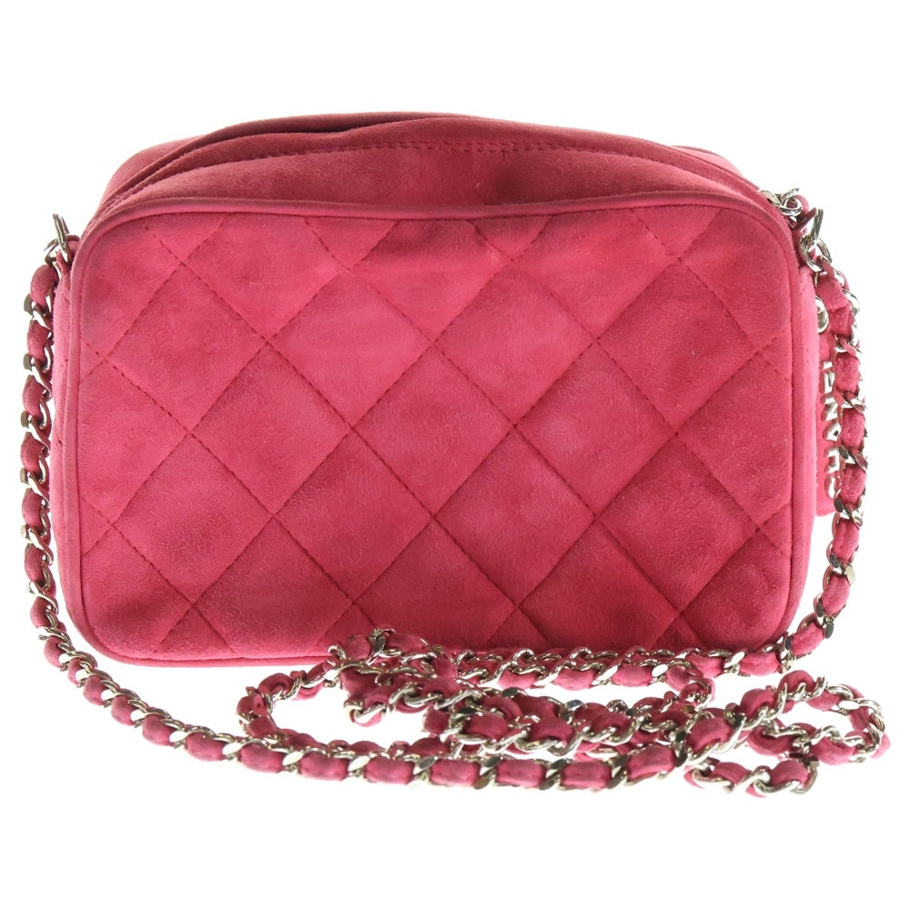 CHANEL(シャネル) ココマーク マトラッセ スエードチェーンショルダーバッグ ピンク レディース