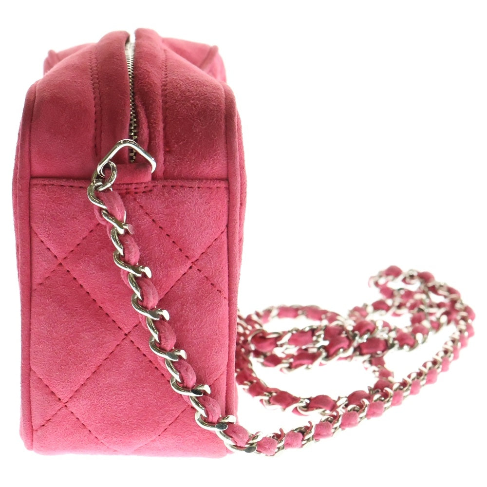 CHANEL(シャネル) ココマーク マトラッセ スエードチェーンショルダーバッグ ピンク レディース