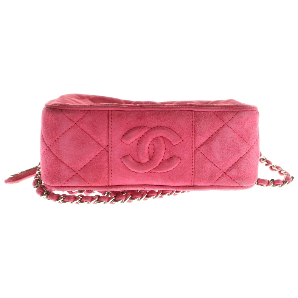 CHANEL(シャネル) ココマーク マトラッセ スエードチェーンショルダーバッグ ピンク レディース