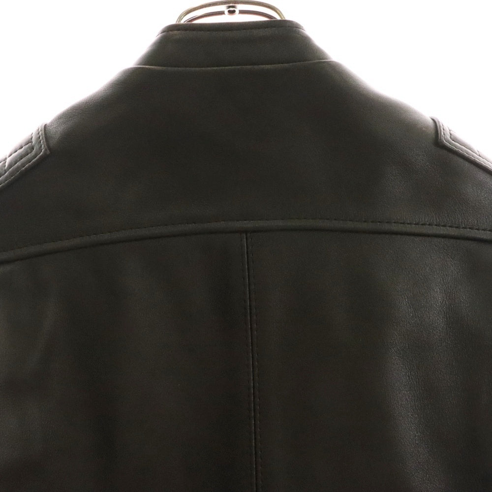 KADOYA(カドヤ) THE HEAD FACTORY キルティング カウレザー ジップアップ ダブル ライダース バイカー ジャケット ブラック