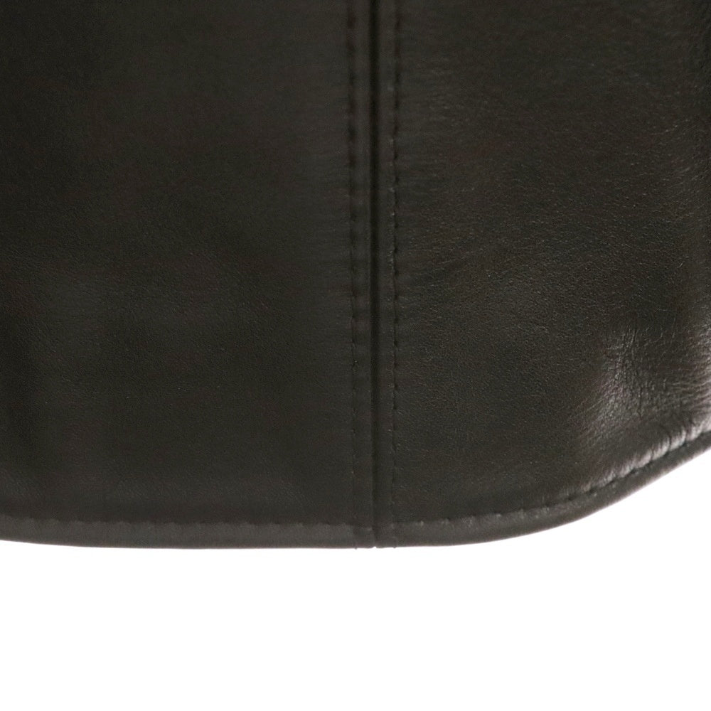 KADOYA(カドヤ) THE HEAD FACTORY キルティング カウレザー ジップアップ ダブル ライダース バイカー ジャケット ブラック