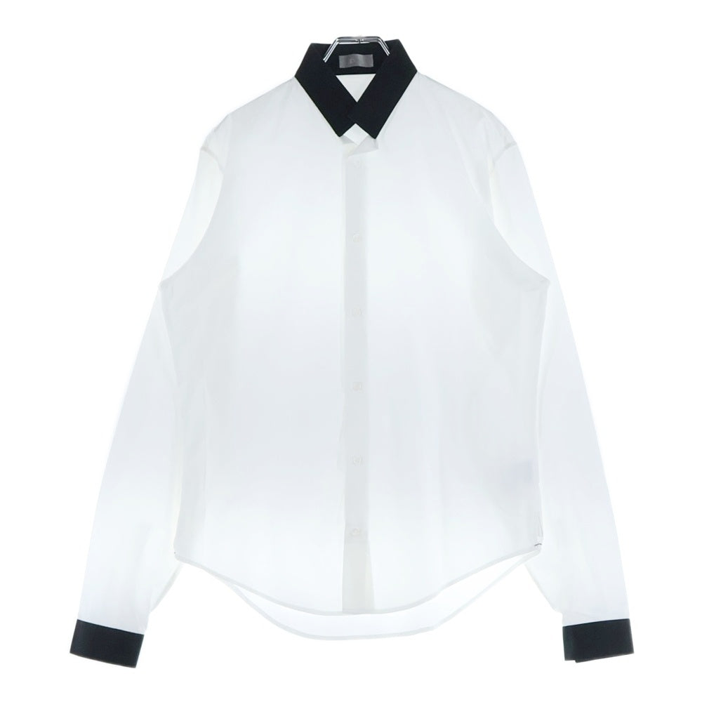 Dior HOMME(ディオールオム) スタンドカラー長袖ドレスシャツ ブラック×ホワイト 7H3150990100